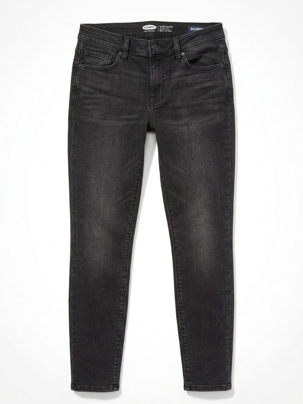 Old Navy Rockstar Super Skinny Mid-Rise Jeans Black Size 14 | Stretch Denim